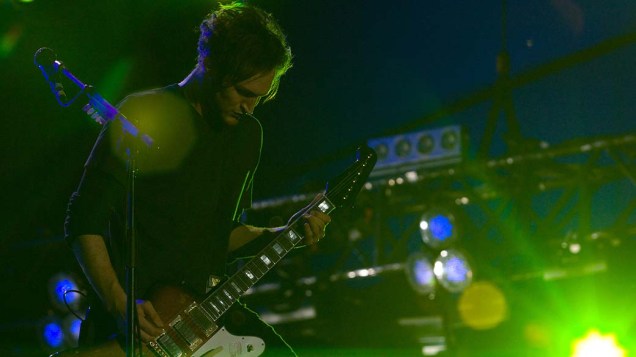 Josh Klinghoffer, guitarrista da banda Red Hot Chili Peppers durante show no palco Mundo, no segundo dia do Rock in Rio, 24/09/11