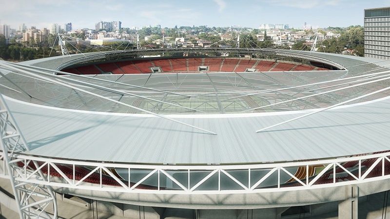 Projeto da cobertura do Estádio do Morumbi, em São Paulo
