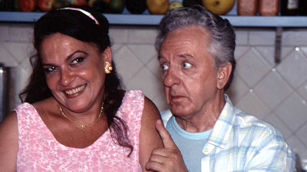 Regina Dourado e Rogério Cardoso na novela Explode Coração Regina Dourado e Rogério Cardoso na novela Explode Coração