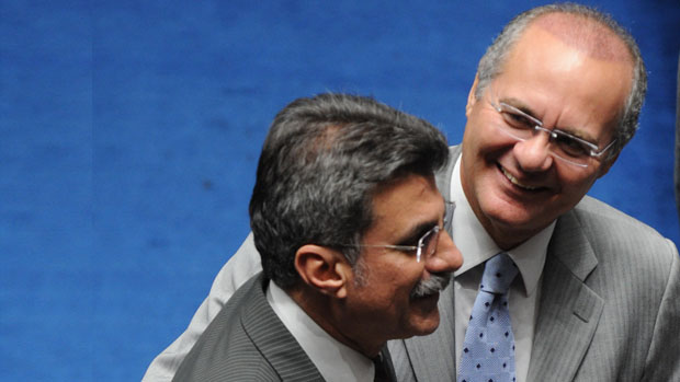 Os senadores Renan Calheiros e Romero Jucá, que vão responder a um novo inquérito no STF