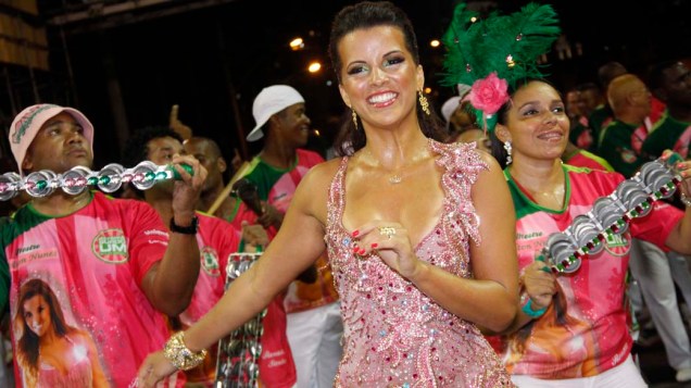 Renata Santos no ensaio técnico das escolas de samba do Rio de Janeiro, na Sapucaí