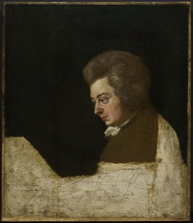 Retrato inacabado de Mozart feito pelo cunhado, Joseph Lange