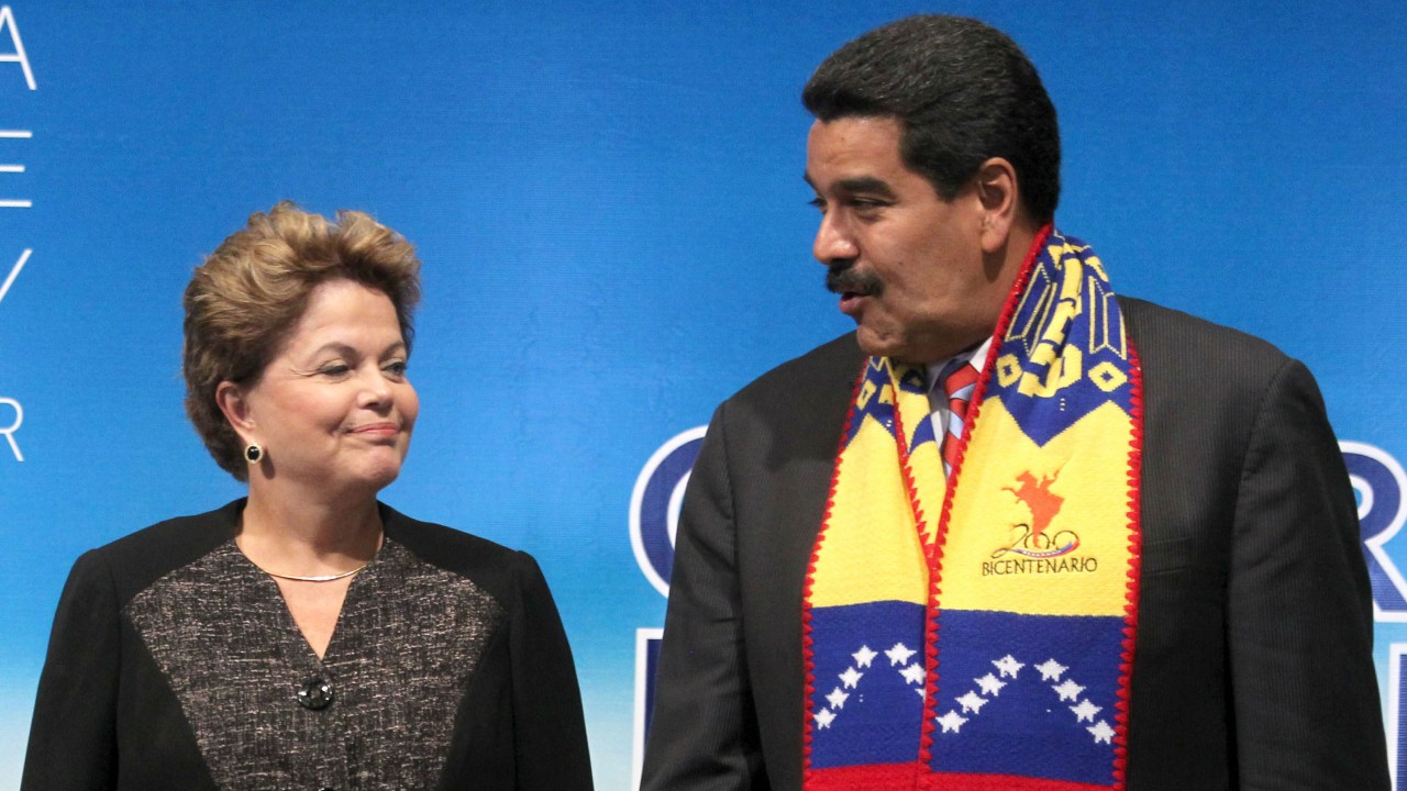 A presidente do Brasil, Dilma Rousseff, e o presidente da Venezuela, Nicolás Maduro