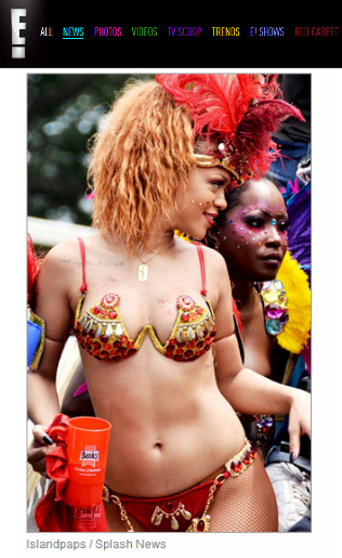 Rihanna no Crop Over Kadooment Day (o Carnaval de Barbados) em 2011