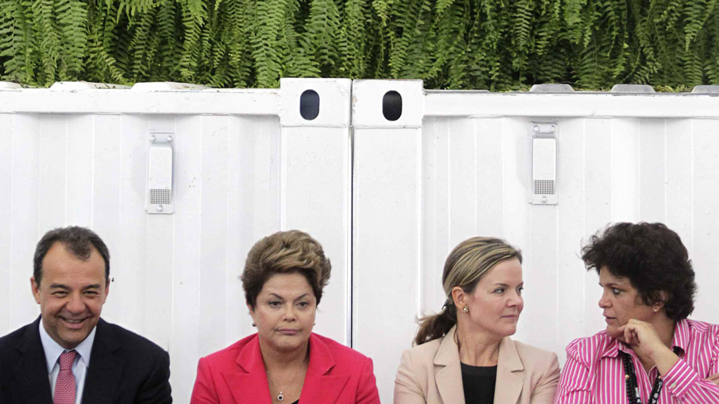 Sergio Cabral, Dilma Rousseff, Gleisi Hoffmann e Izabella Teixeira na abertura da Rio+20, no Rio de Janeiro