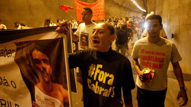 Rio: protesto da Rocinha a Ipanema lembrou o desaparecimento do pedreiro Amarildo
