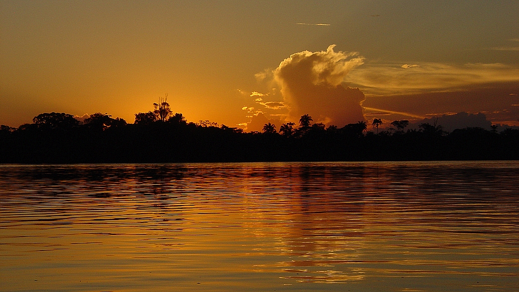Rio Teles Pires, localizado na fronteira entre o Mato Grosso e o Pará