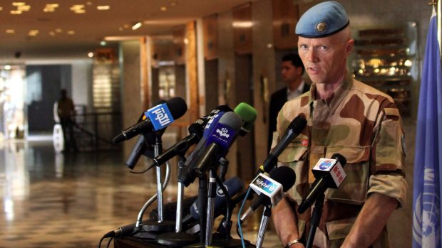 General Robert Mood, chefe dos Observadores da ONU na Síria