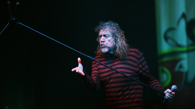 Robert Plant, ex-vocalista do Led Zeppelin, faz show em São Paulo, no Espaço das Américas, em 22/10/2012