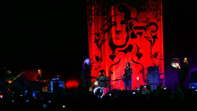 Robert Plant, ex-vocalista do Led Zeppelin, faz show em São Paulo, no Espaço das Américas, em 22/10/2012