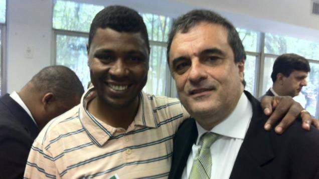William da Rocinha e o ministro da Justiça, José Eduardo Cardozo