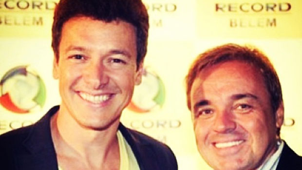 Rodrigo Faro ao lado de Gugu Liberato, em foto do Instagram