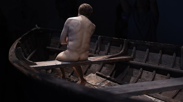Obra Homem em um barco em exposição até o dia 22 de fevereiro de 2015