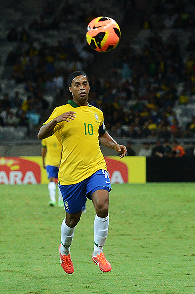 Ronaldinho Gaúcho durante amistoso contra o Chile no Mineirão