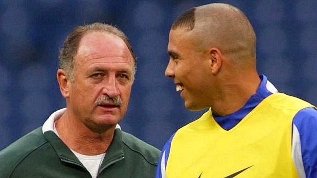 Ronaldo e Luiz Felipe Scolari trabalharam juntos na Copa do Mundo de 2002