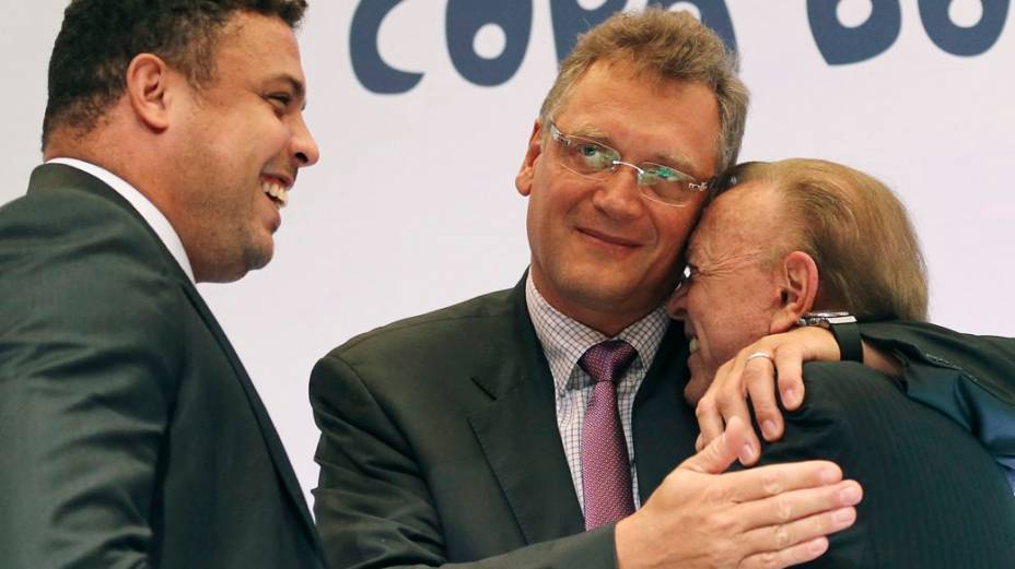 Ronaldo, Valcke e Marin no Rio