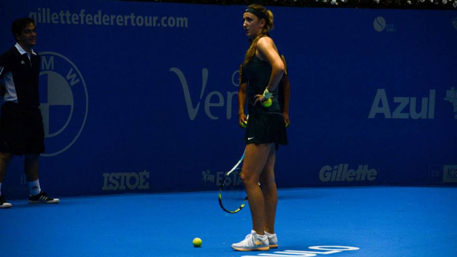 Victoria Azarenka vence Serena Williams neste sábado (08/12),em partida de exibição pelo Gillette Roger Federer Tour em São Paulo no ginásio do Ibirapuera