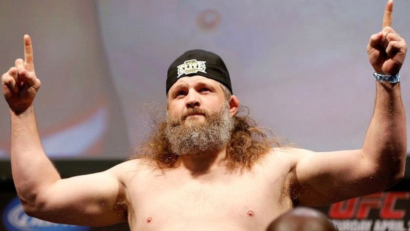 Roy Nelson na pesagem do UFC 159, em Nova Jersey