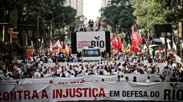 As várias alasmarcadas por faixas na campanha do Rio contra a mudança nos royalties