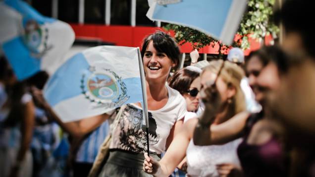 Manifestantes em defesa dos royalties do Rio de Janeiro, na passeata no centro, nesta quinta-feira