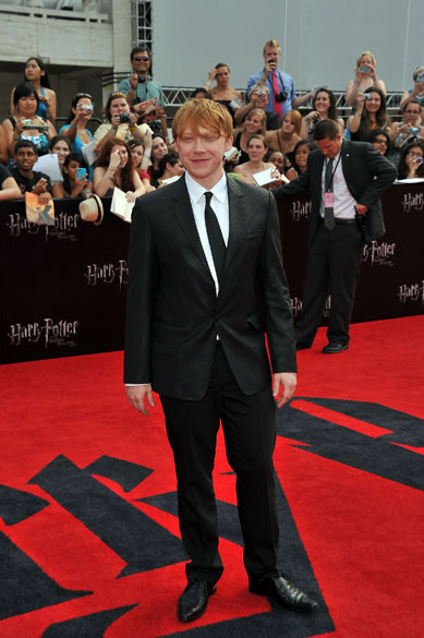 Rupert Grint no tapete vermelho para a pré-estreia de Harry Potter e as Relíquias da Morte – Parte 2, em Nova York