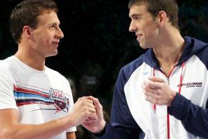 Ryan Lochte e Michael Phelps, dois dos maiores nadadores da atual delegação americana