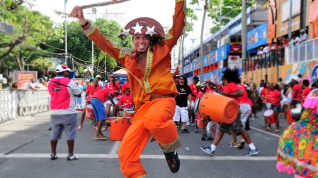 Foliões durante o carnaval de Salvador - 13/02/2015