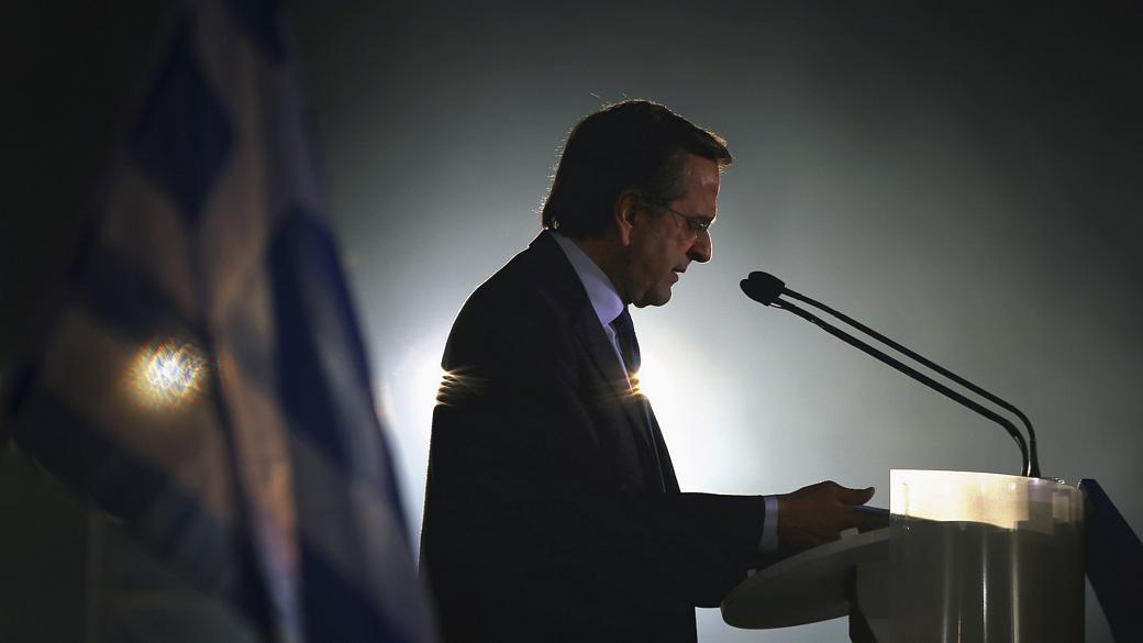 O líder do partido conservador Nova Democracia, Antonis Samaras