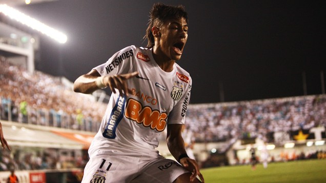 Neymar, do Santos, passou em branco na partida contra o Corinthians