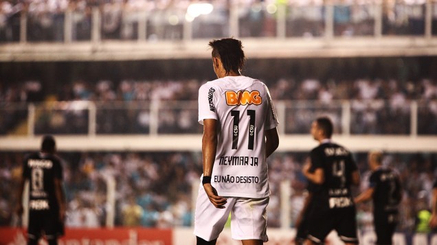 Neymar, do Santos, passou em branco na partida contra o Corinthians
