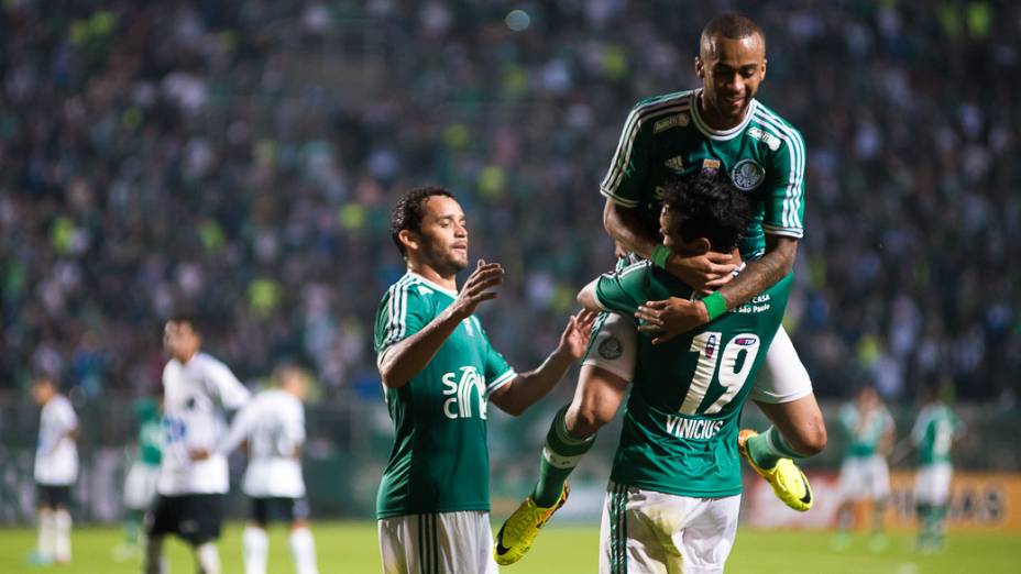 Wesley durante goleada do Palmeiras sobre o ABC, por 4 a 1, no Pacaembu