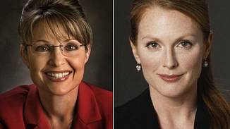 A ex-governadora Sarah Palin e a atriz Julianne Moore