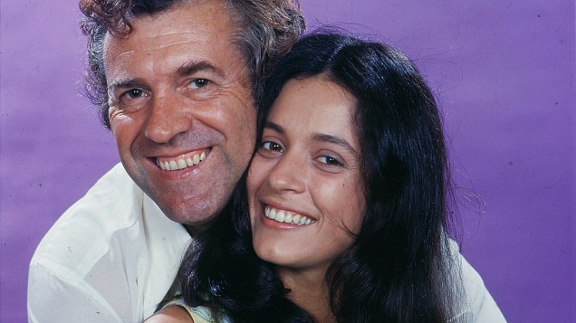 Juca de Oliveira e Sônia Braga na novela "Saramandaia", da Rede Globo, em 1976