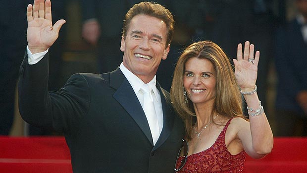 Arnold Schwarzenegger e Maria Shriver, no festival de Cannes de 2003