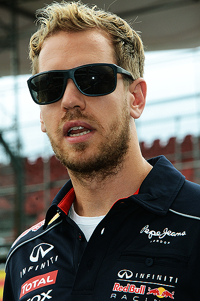 Sebastian Vettel no circuito de Interlagos, em São Paulo