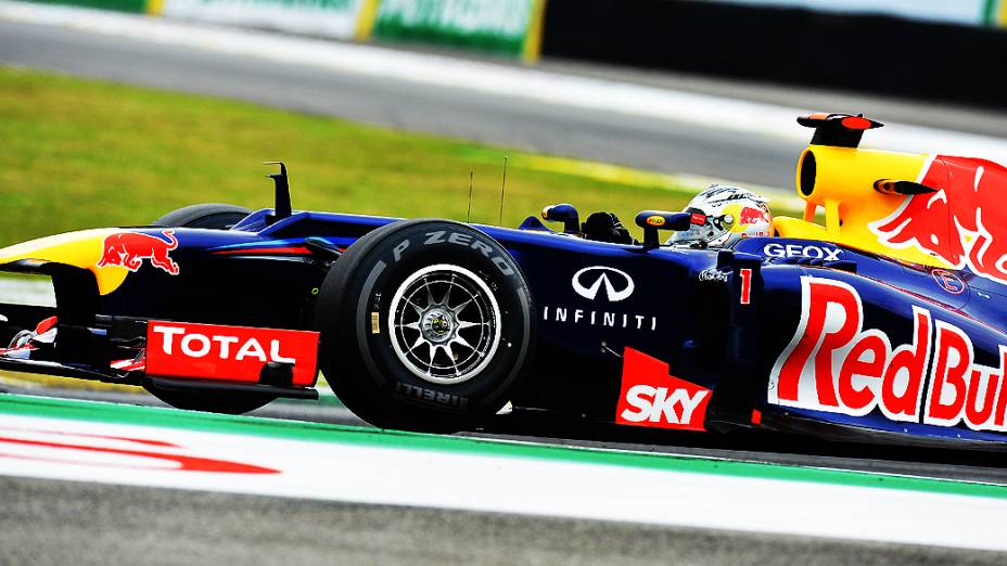Sebastian Vettel, da Red Bull, durante treino classificatório para o GP do Brasil