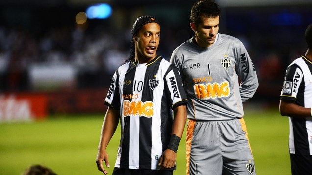 Ronaldinho do Atlético-MG contra o São Paulo pela última rodada da fase de grupos da Copa Libertadores 2013