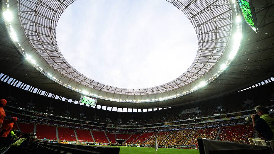 Amistoso entre Brasil e Austrália no estádio Mané Garrincha em Brasília