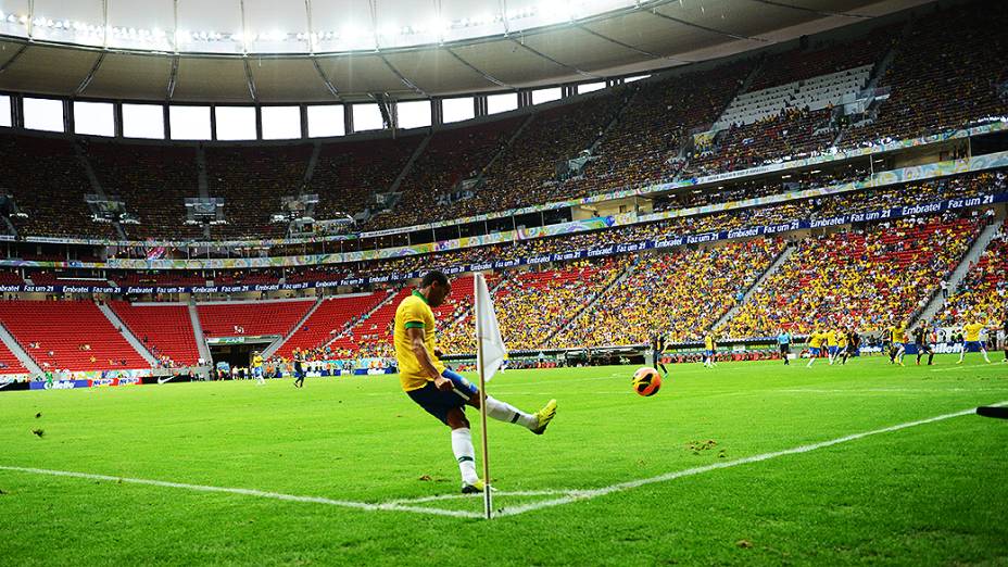 Amistoso entre Brasil e Austrália no estádio Mané Garrincha em Brasília