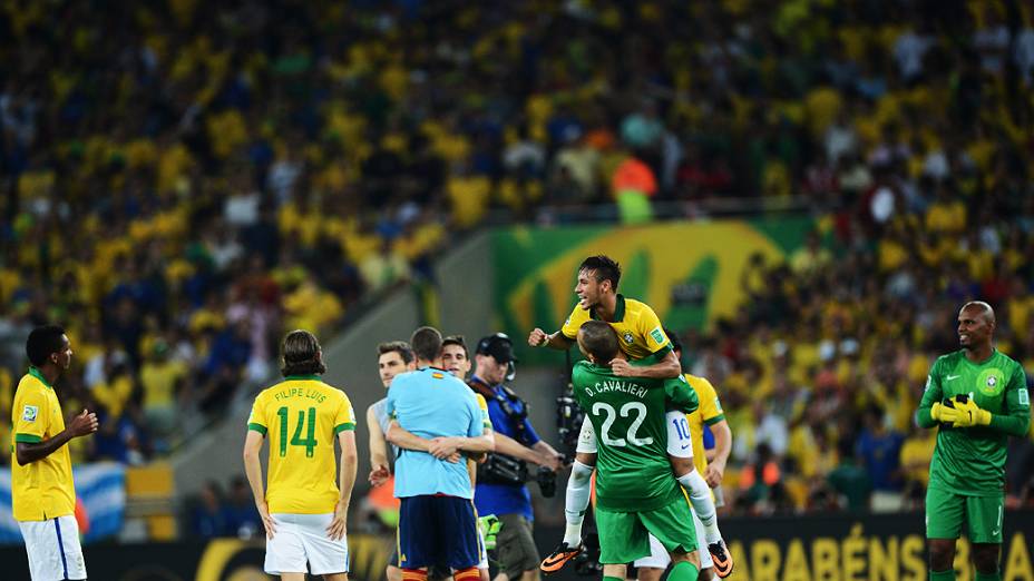 O grupo de jogadores da seleção brasileira de futebol