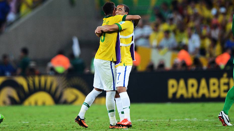 O grupo de jogadores da seleção brasileira de futebol