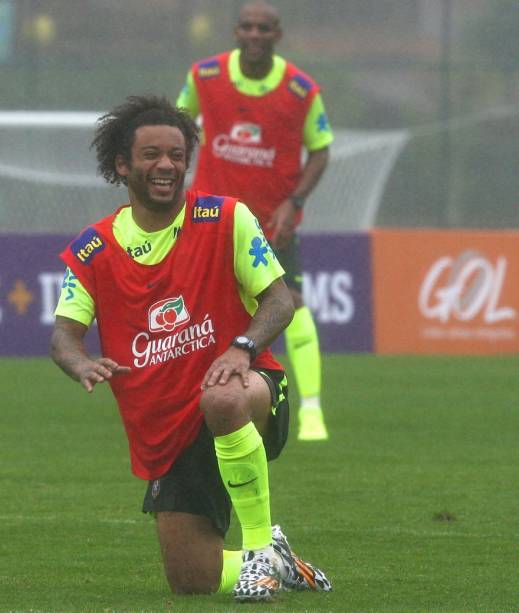 O primeiro treino da seleção na Granja Comary, nesta quarta-feira