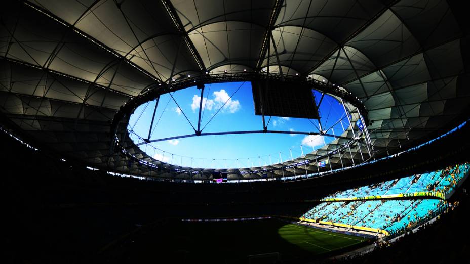 Brasil vence a Itália na Arena Fonte Nova em Salvador, pela Copa das Confederações