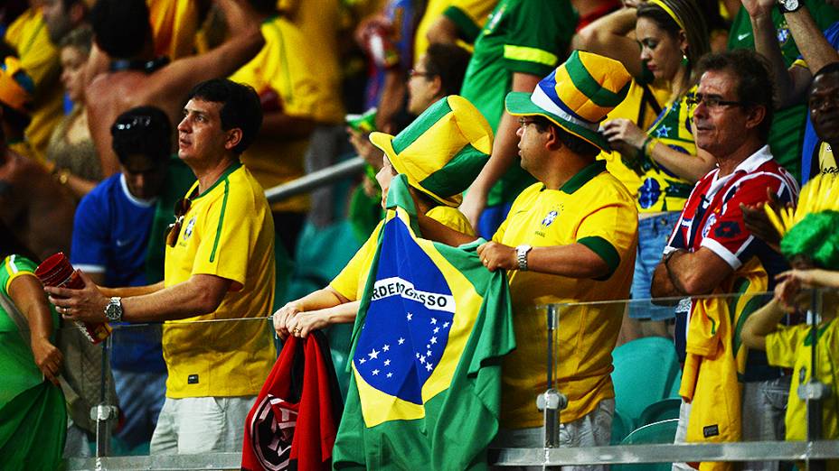 Brasil vence a Itália na Arena Fonte Nova em Salvador, pela Copa das Confederações