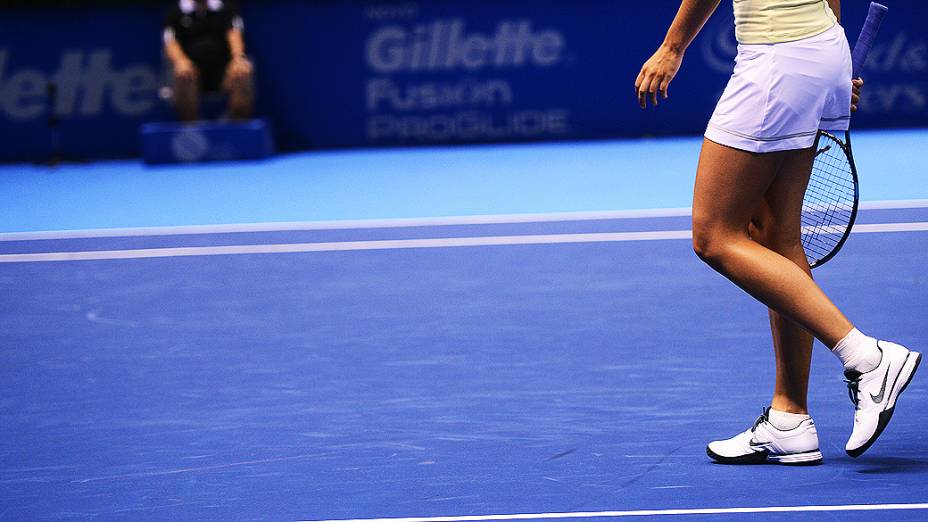 Maria Sharapova durante Gillete Federer Tour, no ginásio do Ibirapuera em São Paulo