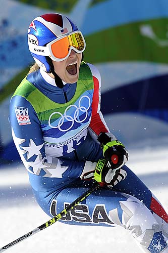 Ainda na quarta-feira, a musa americana Lindsey Vonn comemorou a medalha de ouro no esqui alpino, na Olimpíada de Vancouver.