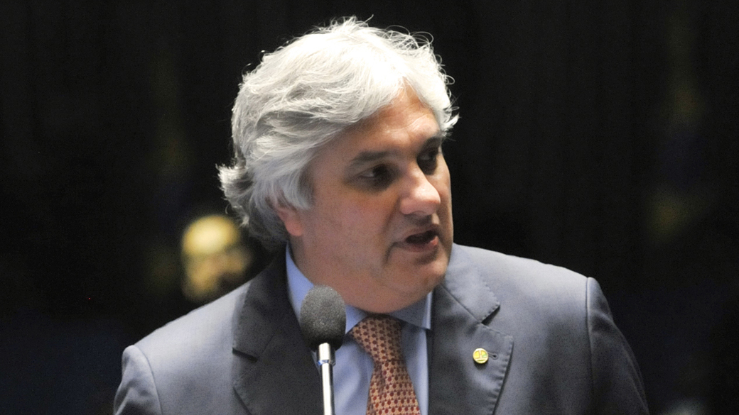 O senador Delcídio Amaral em Brasília