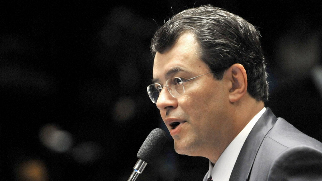 O ministro Eduardo Braga em Brasília