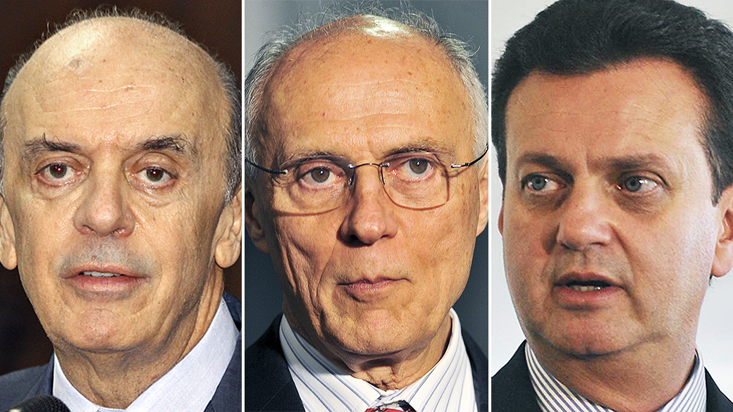 AMEAÇA – José Serra (PSDB), Eduardo Suplicy (PT) e Gilberto Kassab (PSD)