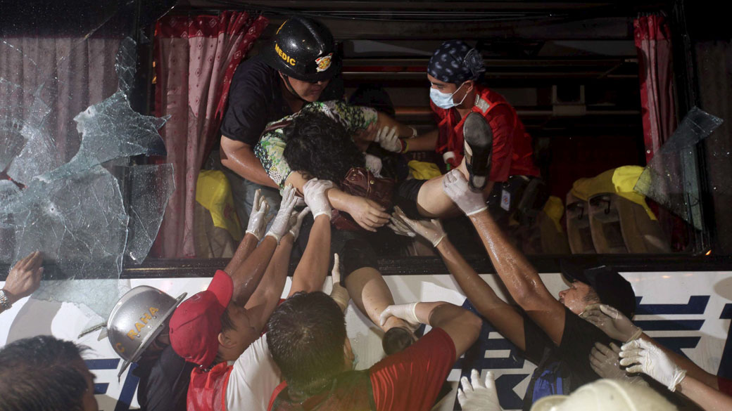 Ônibus que transportava 25 turistas foi sequestrado em Manila, nas Filipinas